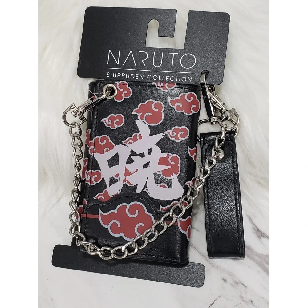 NEW Akatsuki Chain Wallet Black Red Naruto Shippuden Anime hot topic Teen Gift‎